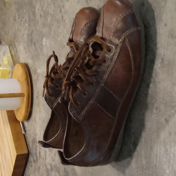 Merona 2 tone brown leather laceup shoes size 7 ladies - Picture 2 of 5